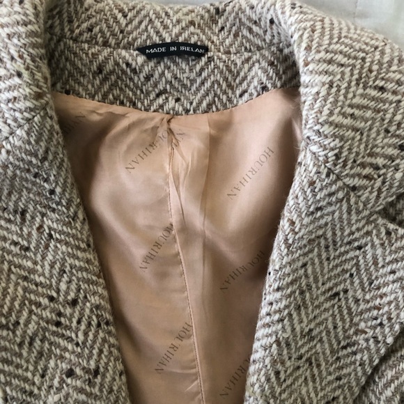 Vintage pure wool tweed coat made in Ireland. - Picture 4 of 4